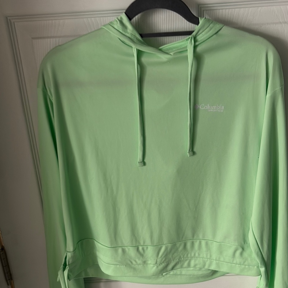 💙Columbia PFG Light Green Hoodie